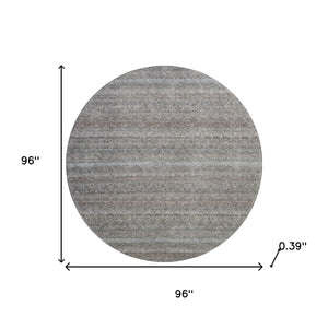 HomeRoots 8' X 10' Durable Brown & Beige Striped Washable Area Rug with UV Protection for High Traffic Spaces 717999