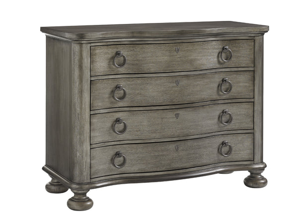 Lexington Sandy Ridge Bachelors Chest: Elegant Transitional Design With Natural Textures And Sophisticated Finish Pelican Gray  717-624
