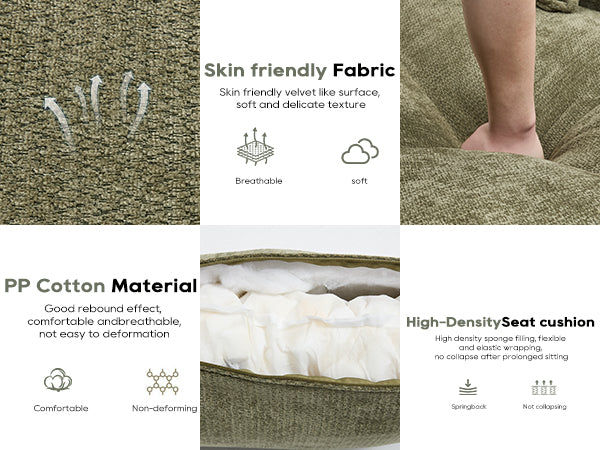 English Elm Modern Minimalist Modular Sectional Sofa - Stylish Cloud Couch With Right-Facing Chaise For Cozy Living W2959S00013