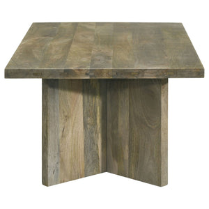 English Elm Neskowin Solid Mango Wood Living Room Coffee and End Table Set with Geometric Panels B062S01397