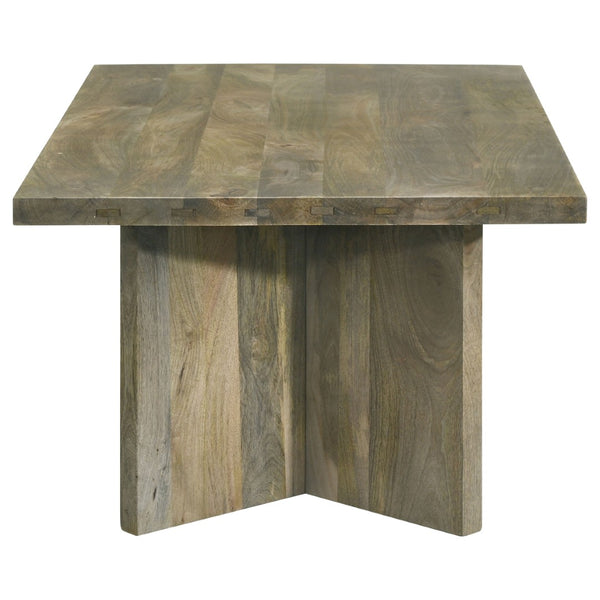 English Elm Neskowin Solid Mango Wood Living Room Coffee and End Table Set with Geometric Panels B062S01397