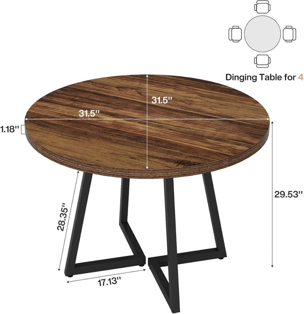 English Elm Round Fluted Drum Base Coffee Table Warm Wood Finish for Modern Farmhouse Living Rooms T3971P463508