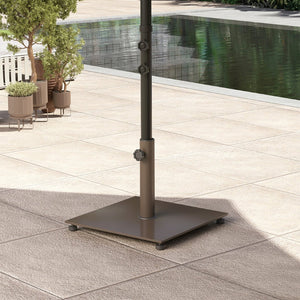 English Elm Outsunny Heavy Duty Steel Patio Umbrella Base 29 Lbs Powder Coated Outdoor Stand W2225P485558