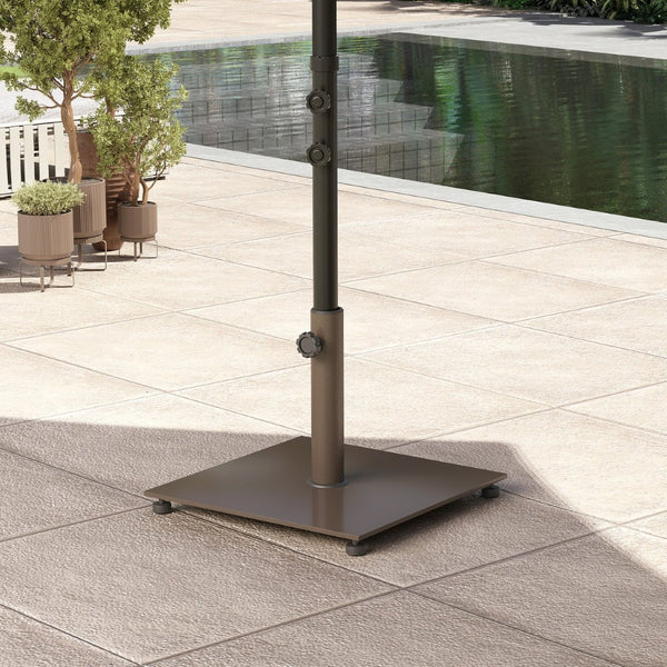 English Elm Outsunny Heavy Duty Steel Patio Umbrella Base 29 Lbs Powder Coated Outdoor Stand W2225P485558