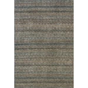 HomeRoots 5' X 8' Chocolate and Gray Striped Area Rug - Washable, UV Protected, Family-Friendly Design! 718009