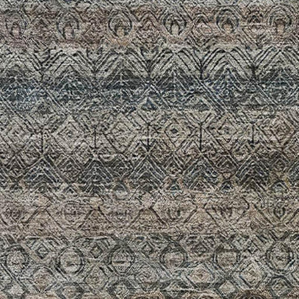 HomeRoots 5' X 8' Chocolate and Gray Striped Area Rug - Washable, UV Protected, Family-Friendly Design! 718009