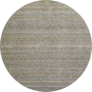HomeRoots 8' X 10' Stylish Khaki & Beige Striped Washable Area Rug with UV Protection for Busy Homes 718017