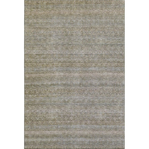 HomeRoots 10' Khaki And Beige Striped Area Rug – Durable, Washable, UV-Protected for High-Traffic Spaces 718019