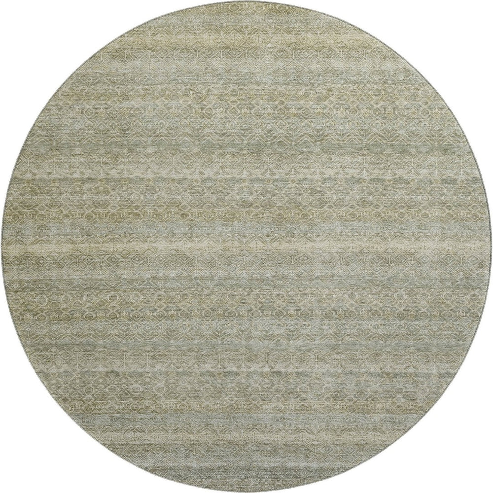 HomeRoots 8' X 10' Washable Linen & Beige Striped Area Rug with UV Protection - Durable, Stylish, Easy-Care Solution! 718023