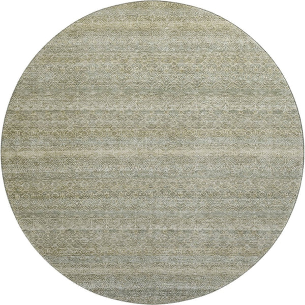 HomeRoots 8' X 10' Washable Linen & Beige Striped Area Rug with UV Protection - Durable, Stylish, Easy-Care Solution! 718023