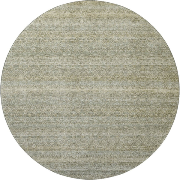 HomeRoots 8' X 10' Washable Linen & Beige Striped Area Rug with UV Protection - Durable, Stylish, Easy-Care Solution! 718023