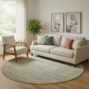 HomeRoots 8' X 10' Washable Linen & Beige Striped Area Rug with UV Protection - Durable, Stylish, Easy-Care Solution! 718023