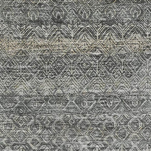 HomeRoots 5' X 8' Durable Pewter and Gray Striped Area Rug - Machine Washable, UV Protected for High Traffic Areas 718027