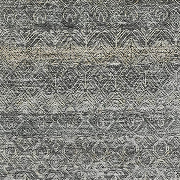 HomeRoots 5' X 8' Durable Pewter and Gray Striped Area Rug - Machine Washable, UV Protected for High Traffic Areas 718027