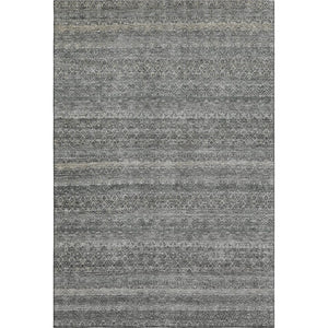 HomeRoots 9' X 12' Pewter Gray Striped Area Rug – Stylish, Durable, Washable & UV Protected for Busy Homes 718030