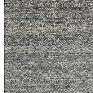 HomeRoots 9' X 12' Pewter Gray Striped Area Rug – Stylish, Durable, Washable & UV Protected for Busy Homes 718030