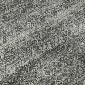 HomeRoots 9' X 12' Pewter Gray Striped Area Rug – Stylish, Durable, Washable & UV Protected for Busy Homes 718030