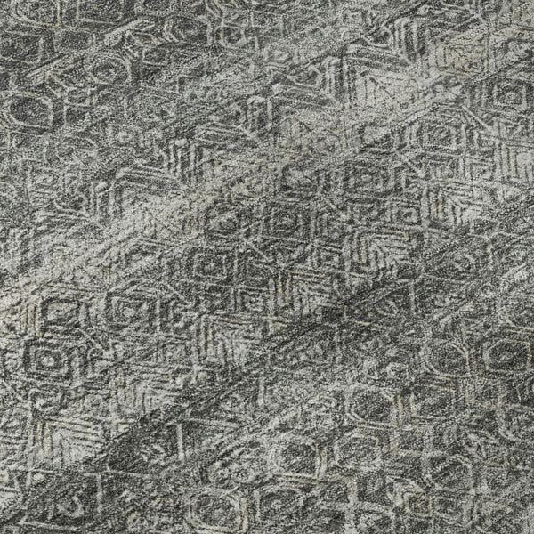 HomeRoots 9' X 12' Pewter Gray Striped Area Rug – Stylish, Durable, Washable & UV Protected for Busy Homes 718030