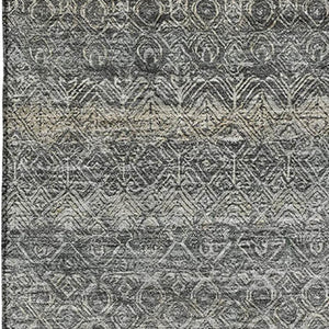 HomeRoots 10' X 14' Striped Pewter and Gray Area Rug – Washable, UV Protected, Stain Resistant for Busy Homes 718031