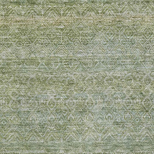 HomeRoots 8' Sage and Gray Striped Round Rug - Washable, UV Protected, Durable, Perfect for High-Traffic Areas 718034