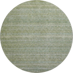 HomeRoots 8' X 10' Sage and Gray Striped Area Rug - Washable, UV Protected, Stain-Resistant, Durable Design 718035