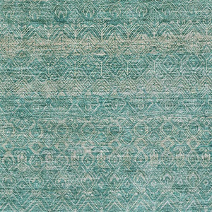 HomeRoots 5' X 8' Stylish Teal and Beige Striped Area Rug - Washable, UV Protected & Perfect for Busy Homes! 718039