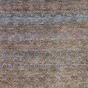 HomeRoots 10' X 14' Brown and Blue Striped Washable Area Rug - Durable, UV-Protected, Non-Slip for Active Homes 718049