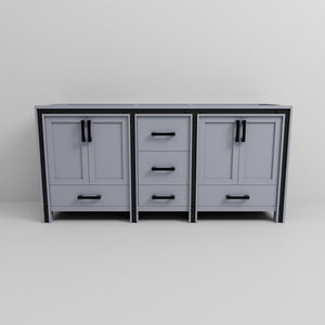 English Elm Dark Grey Double Bath Vanity - 72" Wide, Elegant Storage Solution With Soft-Close Features & Durability B2731P260724
