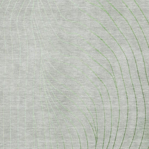 HomeRoots 5' X 8' Contemporary Sage & Silver Abstract Area Rug - Washable, Stain Resistant, UV Protected Comfort 718075