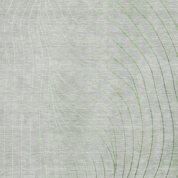 HomeRoots 5' X 8' Contemporary Sage & Silver Abstract Area Rug - Washable, Stain Resistant, UV Protected Comfort 718075