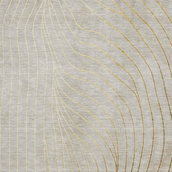 HomeRoots 5' X 8' Beige and Brown Abstract Washable Area Rug with UV Protection for Kids, Pets, and More! 718081