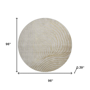 HomeRoots 8' X 10' Washable Beige & Brown Abstract Area Rug with UV Protection for Family-Friendly Homes 718083