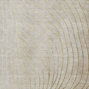 HomeRoots 10' X 14' Beige & Brown Abstract Area Rug - Washable, UV-Protected, Stain-Resistant for Modern Homes 718085