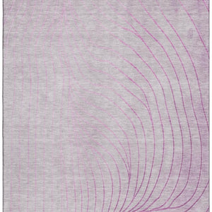 HomeRoots 5' X 8' Blush & Linen Abstract Area Rug - Washable, Stain Resistant, UV Protected for Modern Homes 718087
