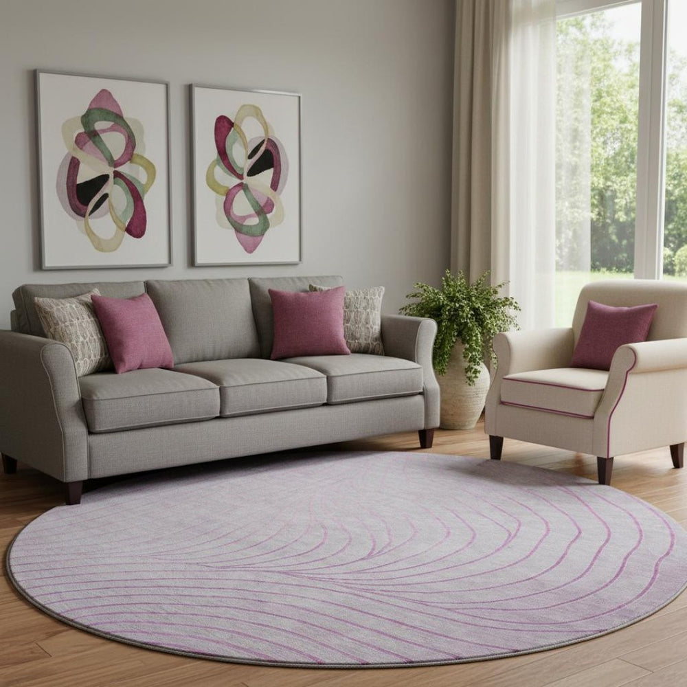 HomeRoots 8' X 10' Blush Abstract Area Rug - Washable, Stain-Resistant, UV Protected for Homes with Kids & Pets 718089