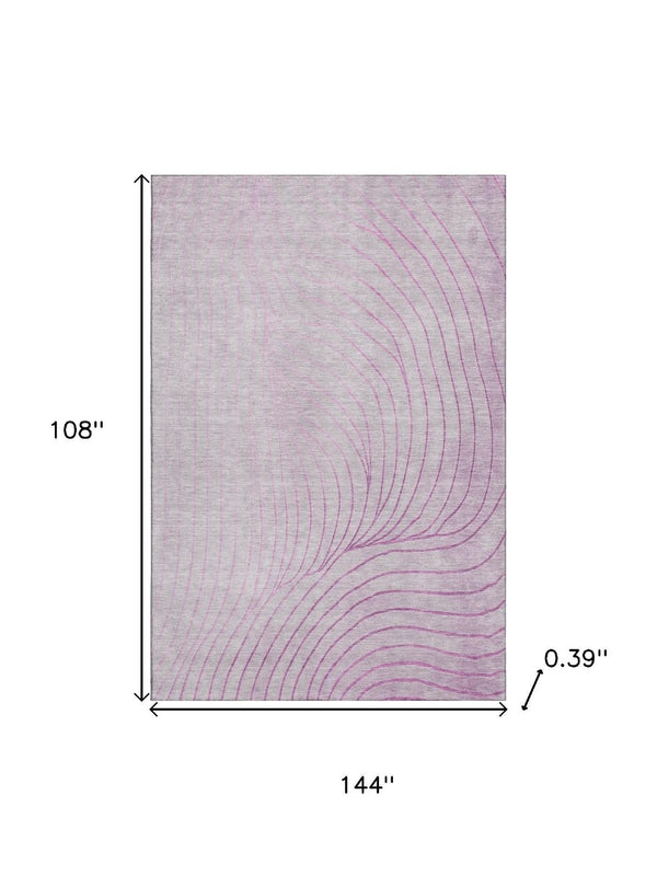 HomeRoots 10' X 14' Blush & Linen Abstract Area Rug - UV Protected, Washable, Stain Resistant for Modern Homes 718091