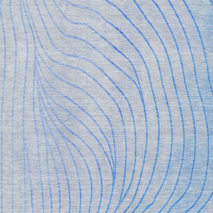 HomeRoots 5' X 8' Blue and Silver Abstract Area Rug – Stylish, Washable, UV-Protected, Perfect for Any Room! 718093