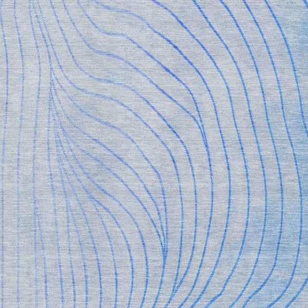 HomeRoots 5' X 8' Blue and Silver Abstract Area Rug – Stylish, Washable, UV-Protected, Perfect for Any Room! 718093