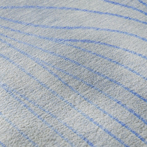 HomeRoots 8' X 10' Washable Blue and Silver Abstract Area Rug - UV Protected, Durable, Perfect for Modern Spaces! 718095