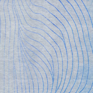 HomeRoots 9' X 12' Blue And Silver Abstract Area Rug - Washable, UV Protected, Durable & Stylish for Homes 718096