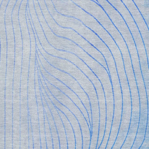 HomeRoots 10' X 14' Blue & Silver Abstract Area Rug – Washable, UV-Protected, Stain-Resistant, Modern Style 718097