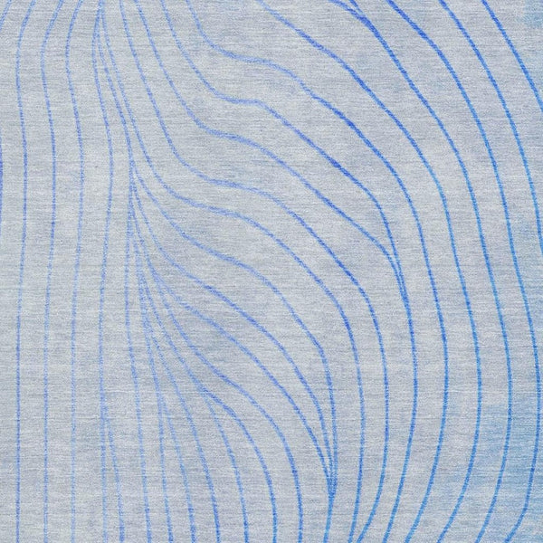 HomeRoots 10' X 14' Blue & Silver Abstract Area Rug – Washable, UV-Protected, Stain-Resistant, Modern Style 718097