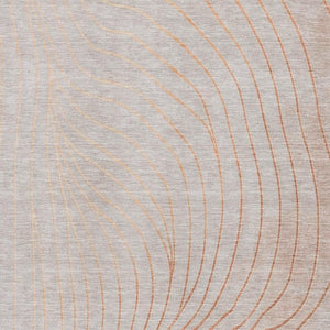 HomeRoots 5' X 8' Copper and Silver Abstract Area Rug - Durable, Washable, UV Protected for Modern Homes 718099