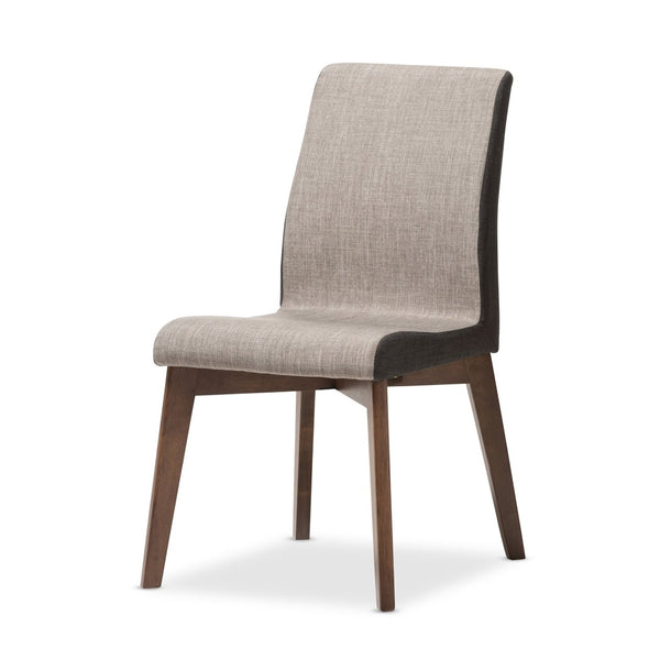 Baxton Studio Baxton Studio Kimberly 5-Piece Mid-Century Dining Set with Upholstered Chairs - Stylish & Durable Kimberly-Brown-5PC Dining Set