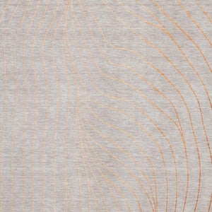 HomeRoots 10' Modern Copper and Silver Abstract Area Rug - Washable, UV-Protected, Ideal for High-Traffic Homes 718103