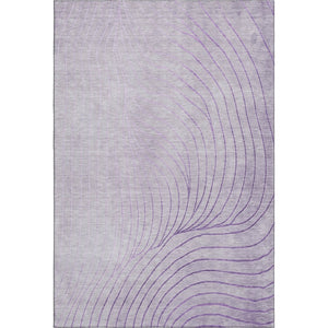 HomeRoots 5' X 8' Elegant Lavender & Silver Abstract Area Rug - Washable, Stain-Resistant, UV Protected Design 718111