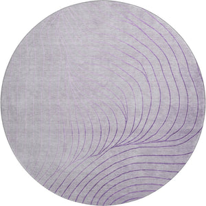 HomeRoots 8' X 10' Stunning Lavender & Silver Abstract Area Rug - Washable, UV Protected & Durable Design! 718113