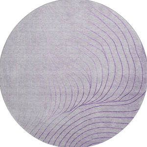 HomeRoots 8' X 10' Stunning Lavender & Silver Abstract Area Rug - Washable, UV Protected & Durable Design! 718113