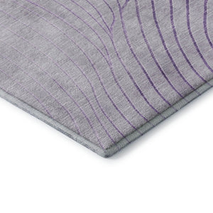 HomeRoots 8' X 10' Stunning Lavender & Silver Abstract Area Rug - Washable, UV Protected & Durable Design! 718113
