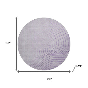 HomeRoots 8' X 10' Stunning Lavender & Silver Abstract Area Rug - Washable, UV Protected & Durable Design! 718113